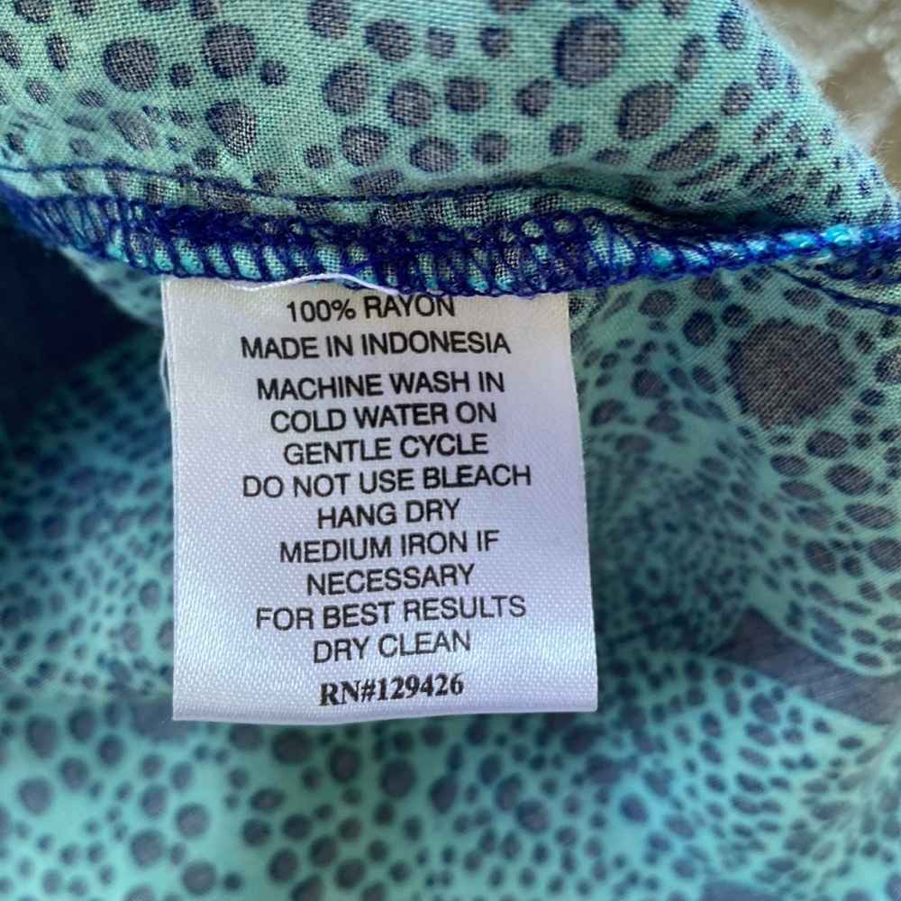 Escapada Blue And Teal Patterned Shift Dress With… - image 7